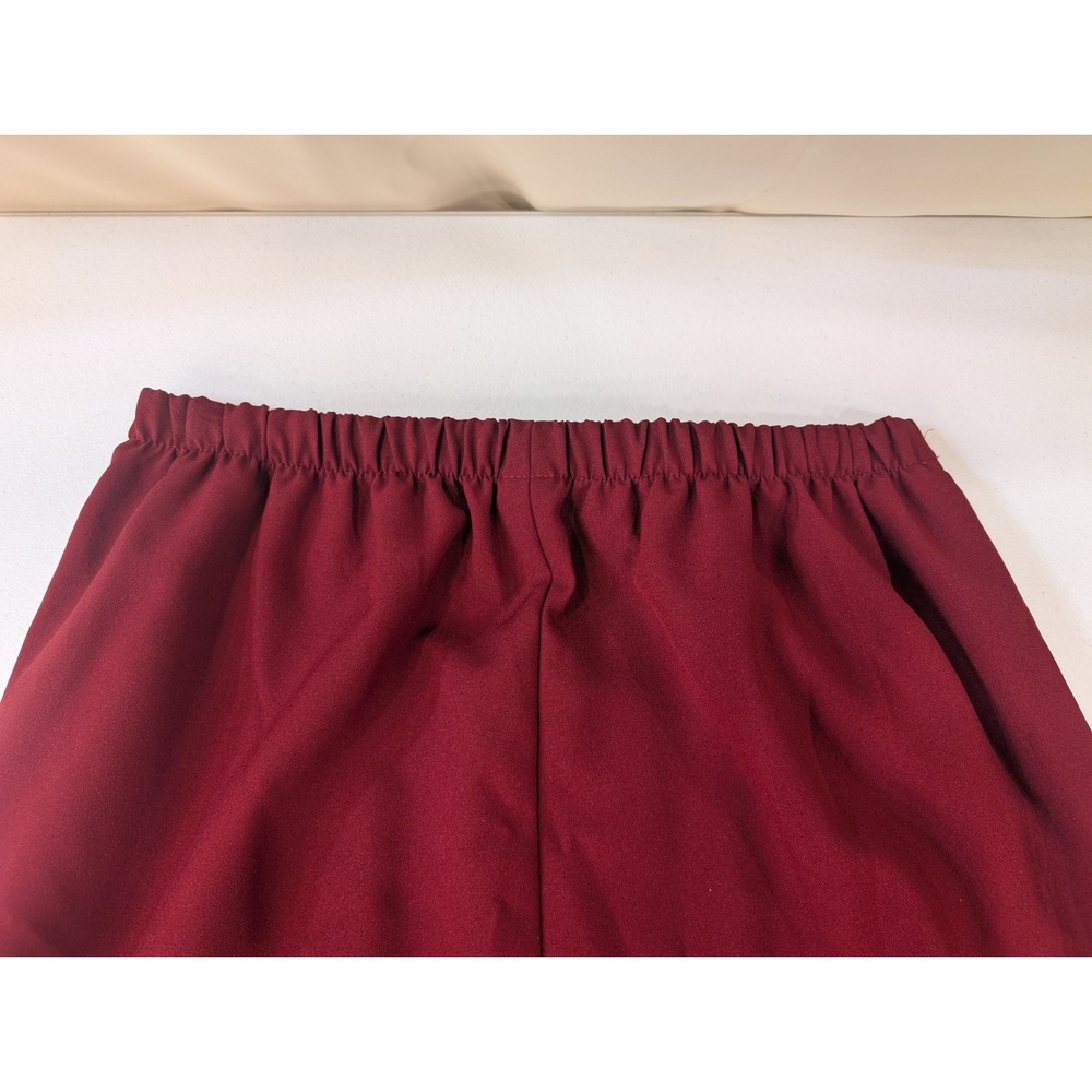 Burgundy Pant Suit Set Womens Size A6 Blazer Elastic Waist 2 Matching Skirts - Picture 7 of 15